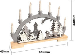 Netagon St Helens Home And Garden Battery Powered Wooden Festive Candle Bridge - thumbnail 5