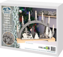 Netagon St Helens Home And Garden Battery Powered Wooden Festive Candle Bridge - thumbnail 3