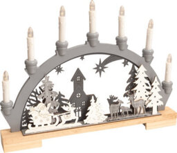 Netagon St Helens Home And Garden Battery Powered Wooden Festive Candle Bridge - thumbnail 2
