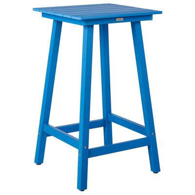 Beliani Garden Bar Table Adirondack 60 Cm 59 Cm Synthetic Material Blue - image 1