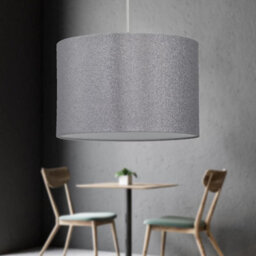 First Choice Lighting Silvery Grey Glitter 25Cm Pendant Lightshade - thumbnail 5