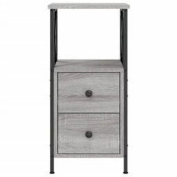 Berkfield Bedside Cabinet Grey Sonoma 34X35.5X70 Cm Engineered Wood - thumbnail 6
