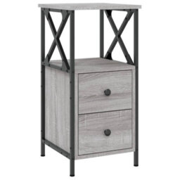 Berkfield Bedside Cabinet Grey Sonoma 34X35.5X70 Cm Engineered Wood - thumbnail 2