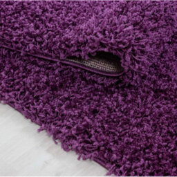 Uetian Purple Shaggy Rug 80X150 Cm Soft Touch 5Cm Thick Pile Rug For Small Spaces - thumbnail 3