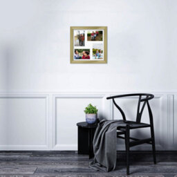 AK Frames 12X12 Gold Classic Multi Photo Frame With White Mount - Holds 4 Apertures (4X) 6X4 Photos - thumbnail 3