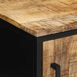 Bedside Cabinet Table Bedroom Mango Wood Storage - thumbnail 3