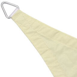 Berkfield Sunshade Sail Oxford Fabric Triangular 5X5X5 M Cream - thumbnail 3