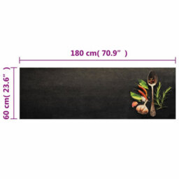 Berkfield Kitchen Rug Washable Spices 60X180 Cm Velvet - thumbnail 5