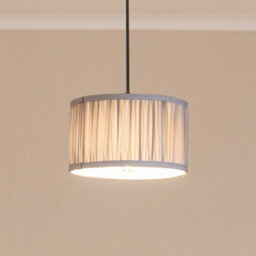 Valuelights Jess Powder Blue Fabric Ruched Pleated Small Drum Shade (D)25Cm - thumbnail 2