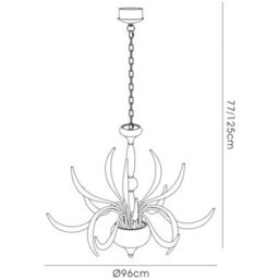 Luminosa Lighting Luminosa Llamas Pendant 15 Light G4 White, Not Led/cfl Compatible - thumbnail 3