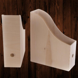 Woodeedoo Set Of 2 Wooden Magazine Rack Vertical File Holder Folder Stand Document Organiser For Desk Or Office Shelf - thumbnail 2