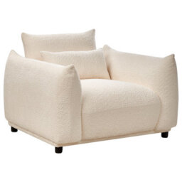 Beliani Armchair Jamsa Boucle Off-White - thumbnail 4