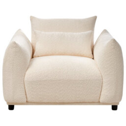 Beliani Armchair Jamsa Boucle Off-White - thumbnail 6