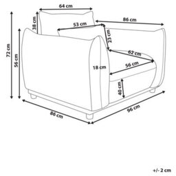 Beliani Armchair Jamsa Boucle Off-White - thumbnail 3