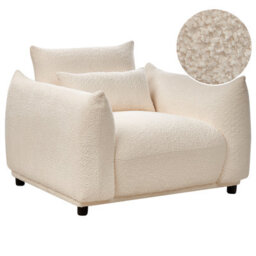 Beliani Armchair Jamsa Boucle Off-White - thumbnail 1