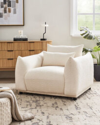 Beliani Armchair Jamsa Boucle Off-White - thumbnail 2