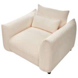 Beliani Armchair Jamsa Boucle Off-White - thumbnail 8