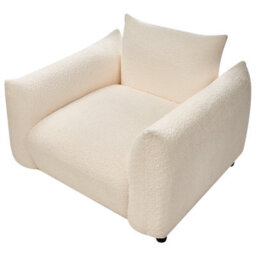 Beliani Armchair Jamsa Boucle Off-White - thumbnail 9