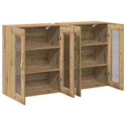 Berkfield Wall Mounted Cabinets 2 Pcs Artisan Oak 69,5X34X90 Cm Engineered Wood - thumbnail 5