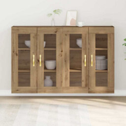 Berkfield Wall Mounted Cabinets 2 Pcs Artisan Oak 69,5X34X90 Cm Engineered Wood - thumbnail 4