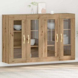 Berkfield Wall Mounted Cabinets 2 Pcs Artisan Oak 69,5X34X90 Cm Engineered Wood