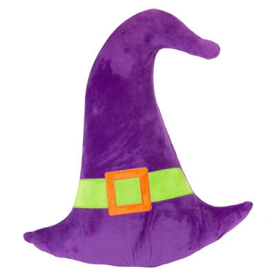 Witch Wall Decoration Halloween Themed Plush 49Cm X 46Cm Purple X 1 - image 1