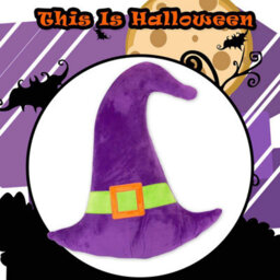 Witch Wall Decoration Halloween Themed Plush 49Cm X 46Cm Purple X 1 - thumbnail 7