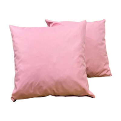 Crescent Waterproof 45X45Cm Pink Garden Cushion, Shredded Foam Filled Outdoor Garden Throw Pillow Pack Of 2 - image 1