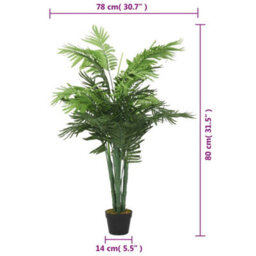 Vidaxl Artificial Palm Tree 18 Leaves 80 Cm Green - thumbnail 3