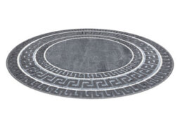 RugsX Carpet Allure 1960 Circle, Greek Key, Frame - Structural, Stylish, Glamour Grey Circle 100 Cm - thumbnail 1