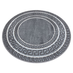 RugsX Carpet Allure 1960 Circle, Greek Key, Frame - Structural, Stylish, Glamour Grey Circle 100 Cm - thumbnail 4