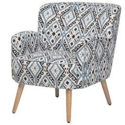 Beliani Armchair Tumba With Footstool Fabric Multicolour - thumbnail 5