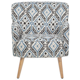 Beliani Armchair Tumba With Footstool Fabric Multicolour - thumbnail 4