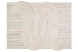 Orsina Bosie Safira Large Natural Hair On Leather Rug - thumbnail 1