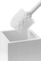 Orsina White Wooden Toilet Brush Holder,sturdy Loo Brush & Holder Set,durable Pine Wood,bathroom Cleaning Accessory - thumbnail 2