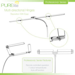 Purelite Aurora Quad 3-In-1 Led Floor Table And Clamp Lamp 4 Heads 1600 Lumens - thumbnail 6