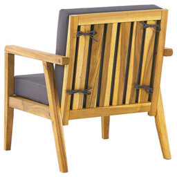 Beliani Garden Lounge Set With Table 4 Seater Pallano Acacia Wood Dark Grey - thumbnail 9