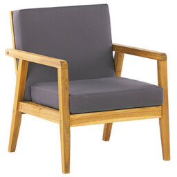 Beliani Garden Lounge Set With Table 4 Seater Pallano Acacia Wood Dark Grey - thumbnail 8