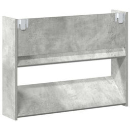 Berkfield Modern Wall Shoe Cabinets 2 Pcs Concrete Grey 80X18X60 Cm Engineered Wood - thumbnail 7