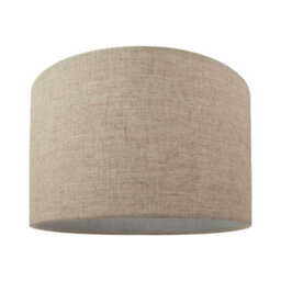 Happy Homewares Contemporary And Stylish Natural Linen 14 Lamp Shade In Oatmeal - 35Cm Diameter - thumbnail 1