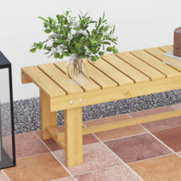 Outsunny 1.1M Outdoor Garden Bench Patio Loveseat Fir Wood 2 Person - thumbnail 8