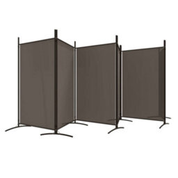 Berkfield 6-Panel Room Divider Anthracite 520X180 Cm Fabric - thumbnail 4