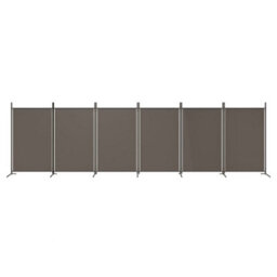 Berkfield 6-Panel Room Divider Anthracite 520X180 Cm Fabric - thumbnail 3