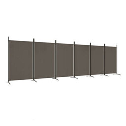 Berkfield 6-Panel Room Divider Anthracite 520X180 Cm Fabric - thumbnail 2