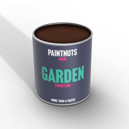 Paintnuts Garden Furniture Fence Shed Table Chairs For Wood Metal & Plastic Weatherproof Matt Paint - Mahogany Brown - 1L - thumbnail 2