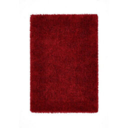 Red Handmade Rug, 50mm Thickness Plain Shaggy Rug, Modern Luxurious Red Rug For Bedroom, & Dining Room-200Cm X 290Cm - thumbnail 1
