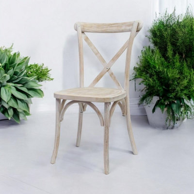 Rustic Limewash Crossback Chairs, Rustic Limewash Dining Chairs, Limewash Wedding Chair Be Furniture - image 1