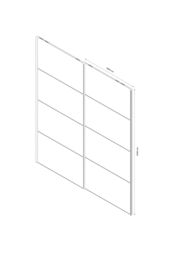 GoodHome Atomia Matt Grey Oak Effect Sliding Wardrobe Door Pack Of 4 (H)560mm (W)987mm - thumbnail 2