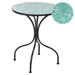 Beliani Bistro Table Anapo 60 Cm 60 Cm Metal Black - thumbnail 1