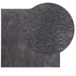 Berkfield Rug Huarte Short Pile Soft And Washable Anthracite 240X240 Cm - thumbnail 3